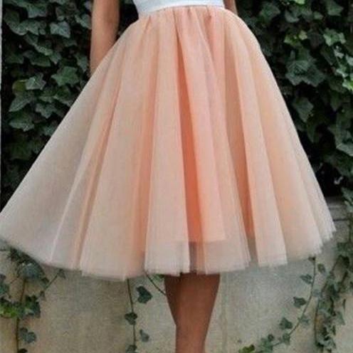 White Bodice Blush Pink Homecoming Dresses, Cheap Tulle Homecoming ...