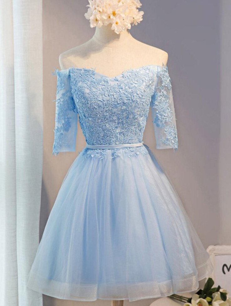 Голубое платье на свадьбу невесте