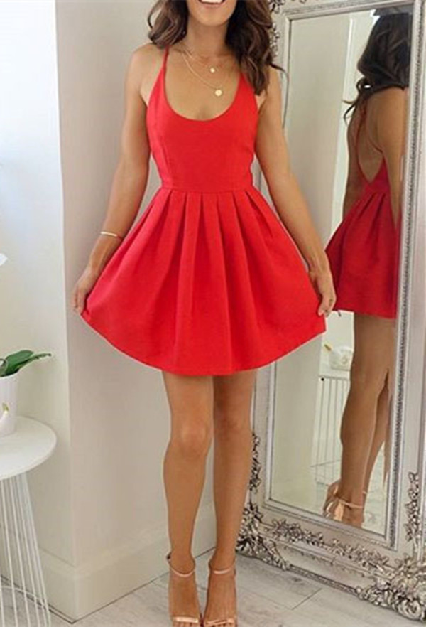 Short Red Homecoming Dress, Cheap Prom Dress Short, Fashion Cute A-line ...